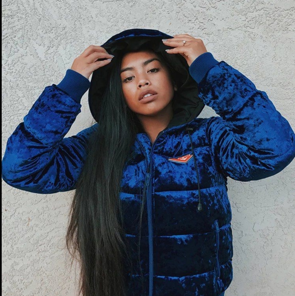 Pony x Forever21 Blue Velvet Puffer